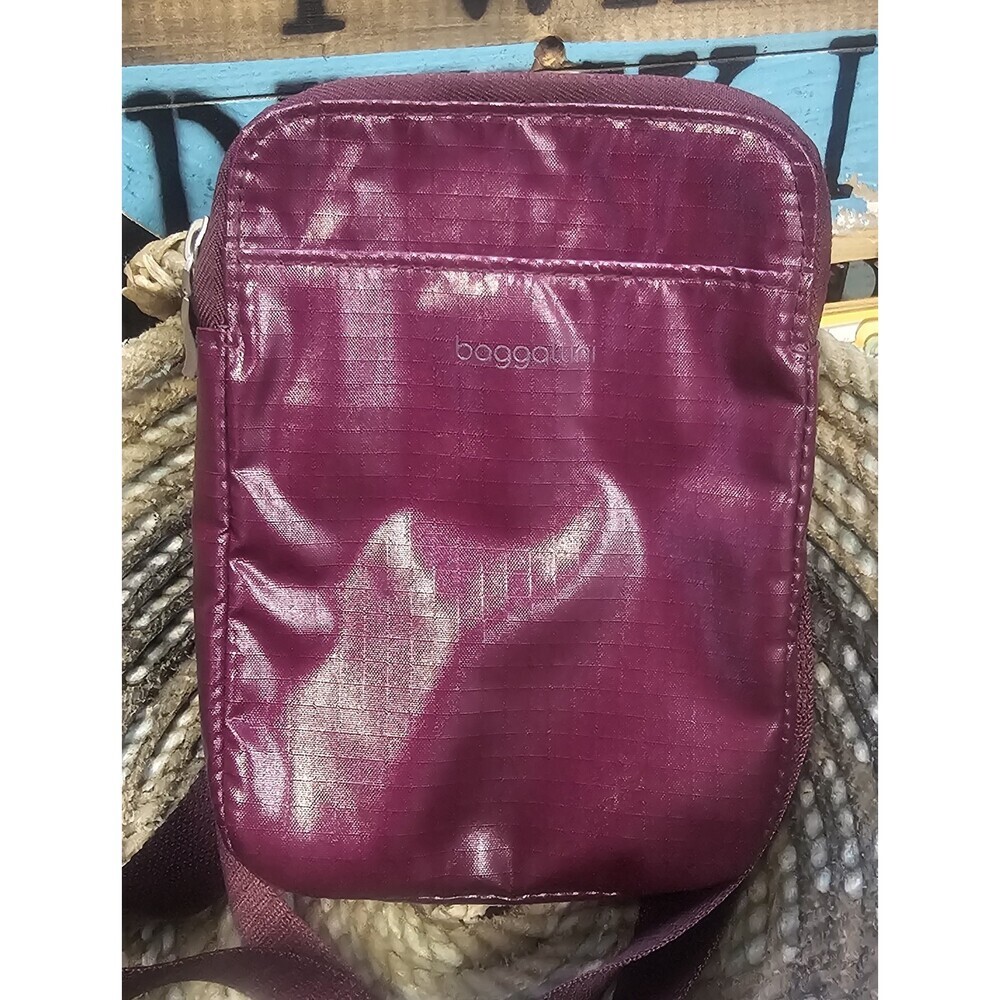 Baggallini Modern Take Two Purple RFID Crossbody Bag Light Weight Travel NWOT